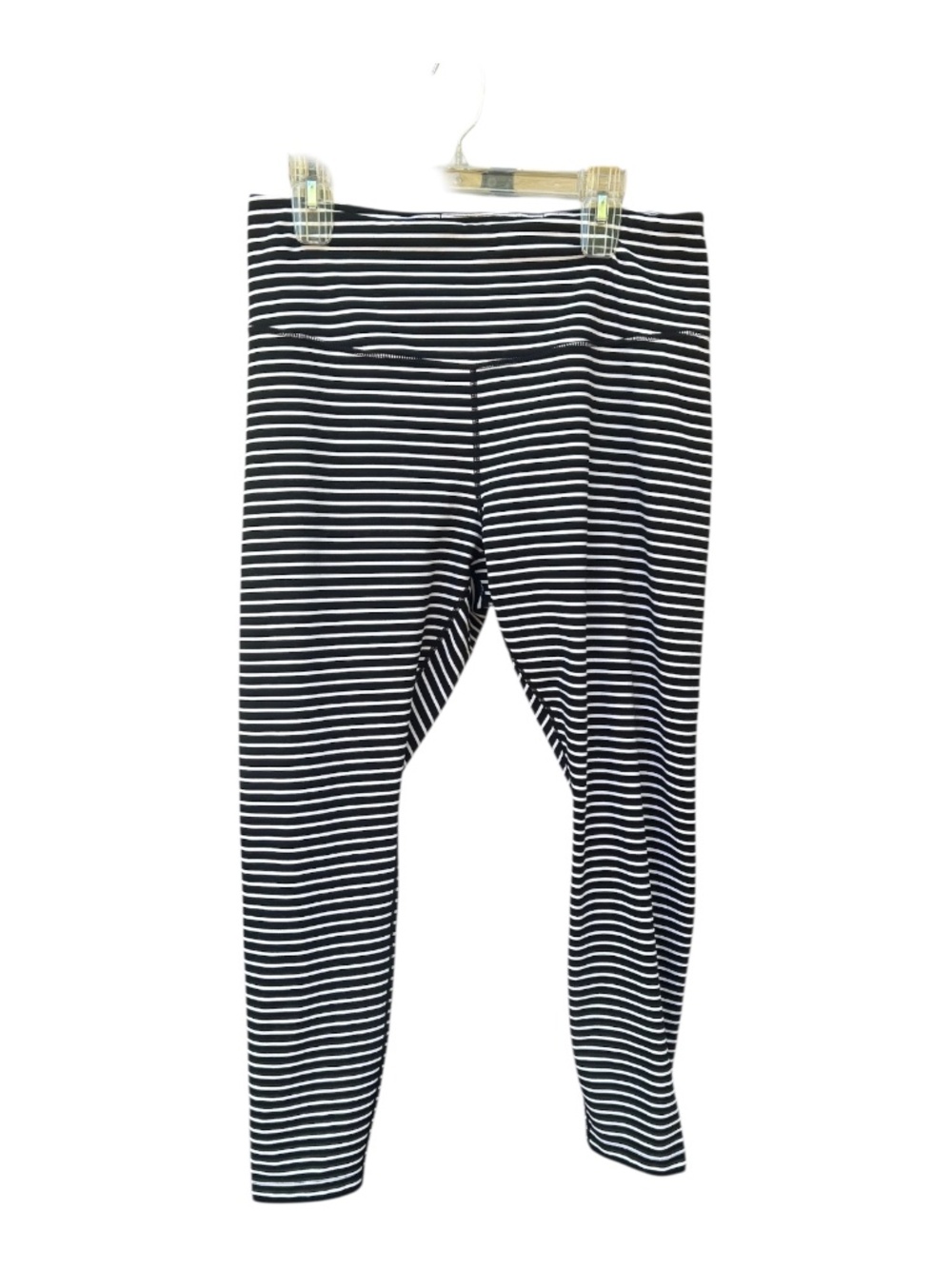 Core 10 Black and White Striped Leggings-Size 2x